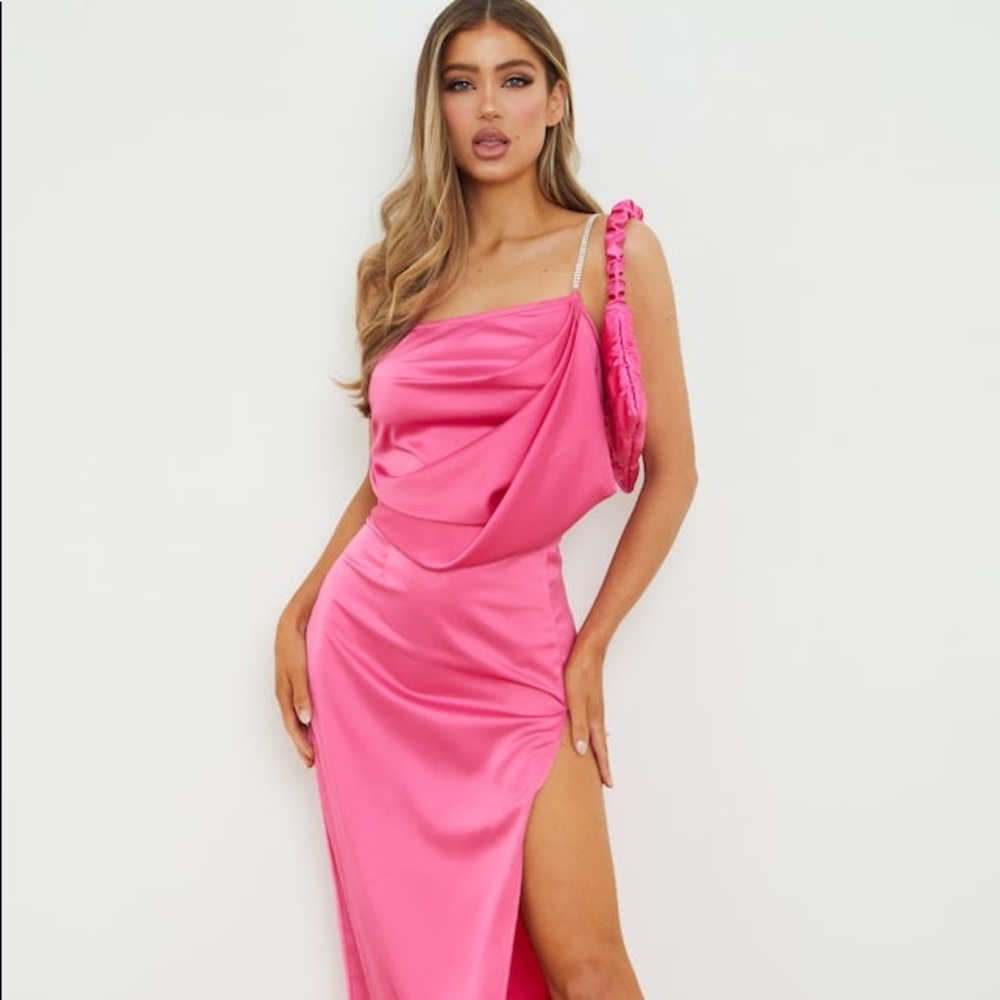 Pretty Little Thing Hot Pink Dress NWT Size 0